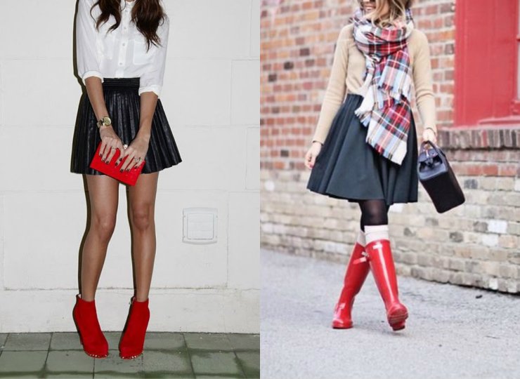 amourblogetbeaute-Comment-porter-les-bottes-rouges-Jupe-plissée